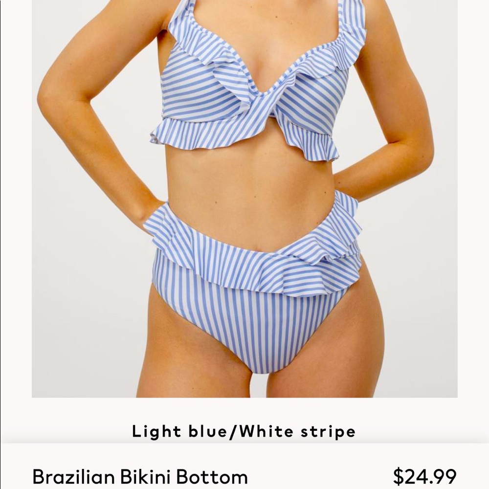 H&M Flounce Push-Up Bikini Top + Hi-rise Bottoms